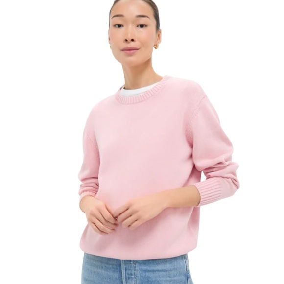 Tuckernuck Sweaters - Tuckernuck Pink Stone Washed Cotton Anne Crewneck Sweater Medium